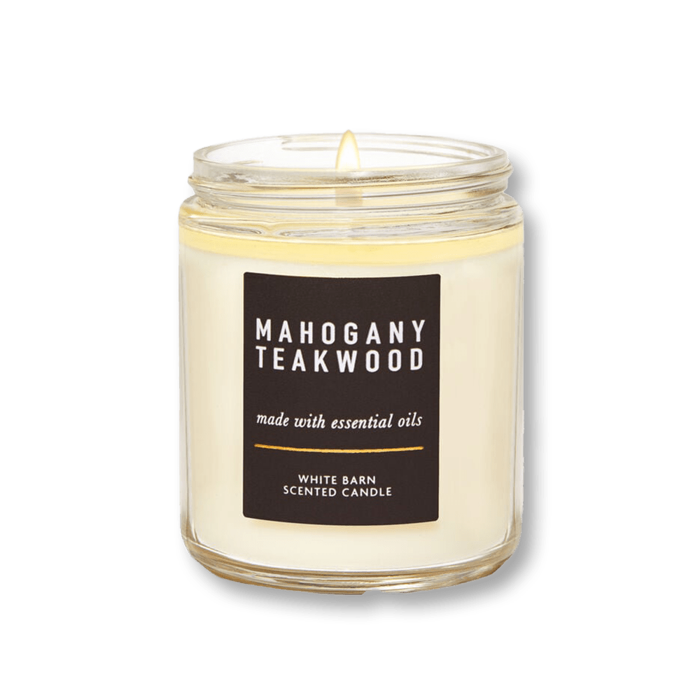 Bath & Body Works White Barn Mahogany Teakwood Scented Candle | My Perfume Shop